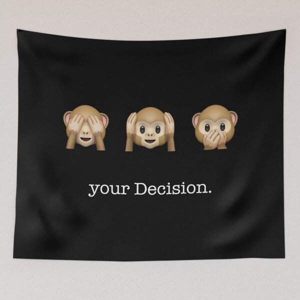 Item preview, your decision | Three Monkeys | black designed and sold by kuhlartde.