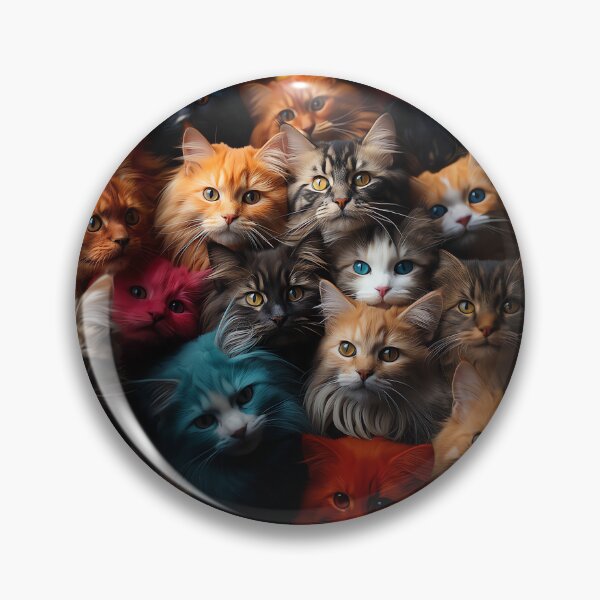 Item preview, Cute Kawaii Adorable Cats - Surreal Vivid Colored Sweet Cats 03 designed and sold by MadeByRobots.