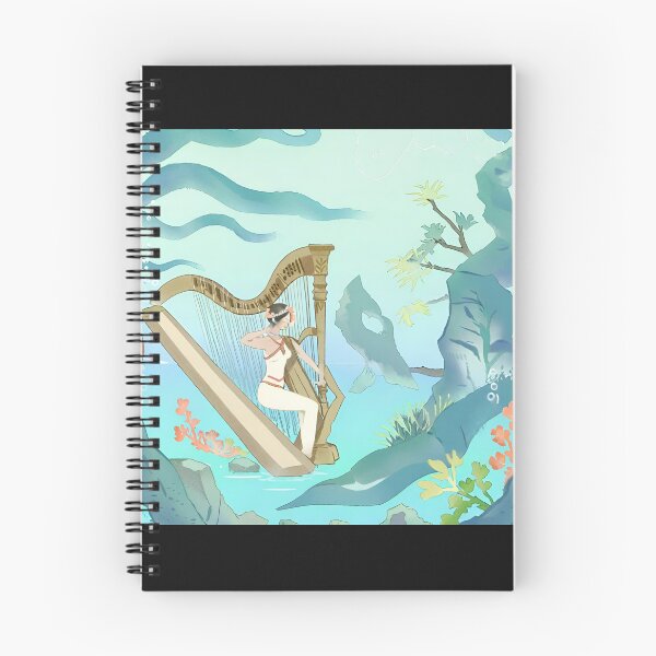 Item preview, Goddess playing harp under ocean water designed and sold by LTI-Stickers.