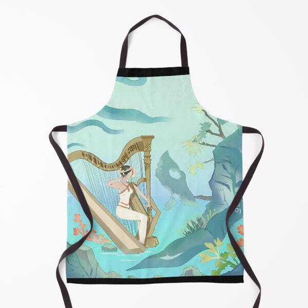Item preview, Goddess playing harp under ocean water designed and sold by LTI-Stickers.
