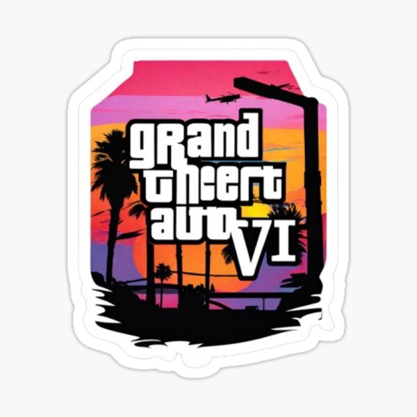 GTA6 grand theft auto VI sticker A5 size 5.8 x 8.3 inches MAFIA