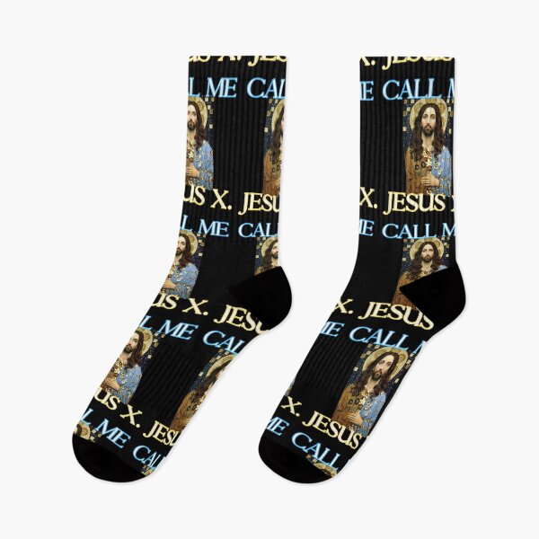 Item preview, Call me Jesus X in Gustav Klimt style for xmas funny christian artistic gifts designed and sold by thankful-loco.