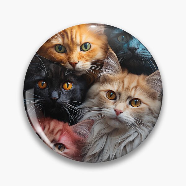 Item preview, Cute Kawaii Adorable Cats - Surreal Vivid Colored Sweet Cats 04 designed and sold by MadeByRobots.