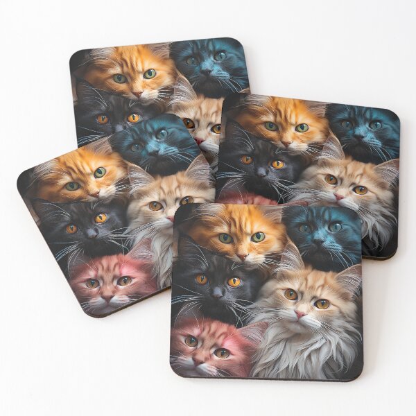 Item preview, Cute Kawaii Adorable Cats - Surreal Vivid Colored Sweet Cats 04 designed and sold by MadeByRobots.
