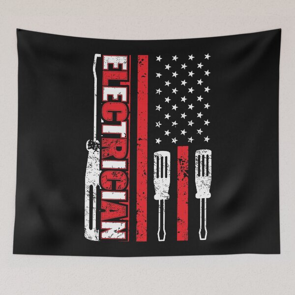 Item preview, USA Flag Electrician / Electrician /  designed and sold by Tee Hub.