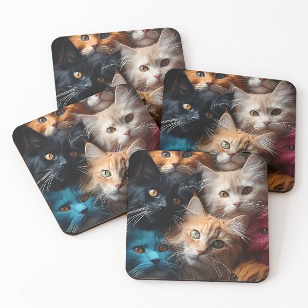 Item preview, Cute Kawaii Adorable Cats - Surreal Vivid Colored Sweet Cats 05 designed and sold by MadeByRobots.