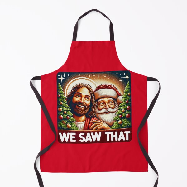 Item preview, We Saw That meme Jesus Santa Claus White Christmas designed and sold by plushism.