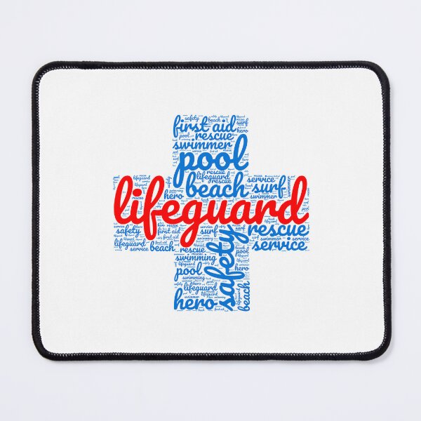 Item preview, Lifeguard Red Word Cloud Cross designed and sold by TeesYouWant.