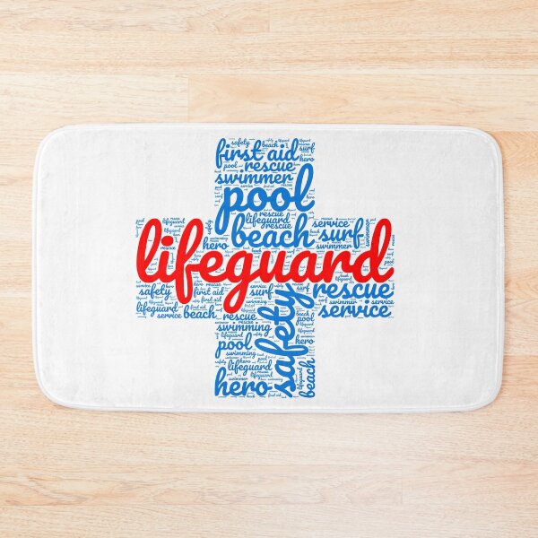 Item preview, Lifeguard Red Word Cloud Cross designed and sold by TeesYouWant.