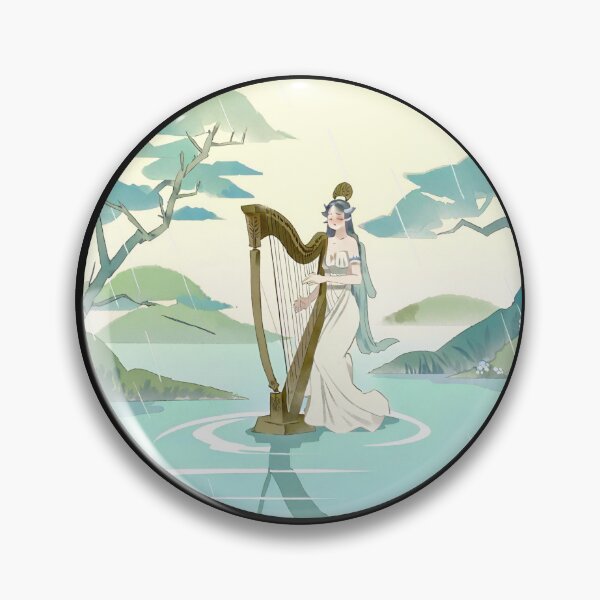 Item preview, Goddess playing harp on water - sticker designed and sold by LTI-Stickers.