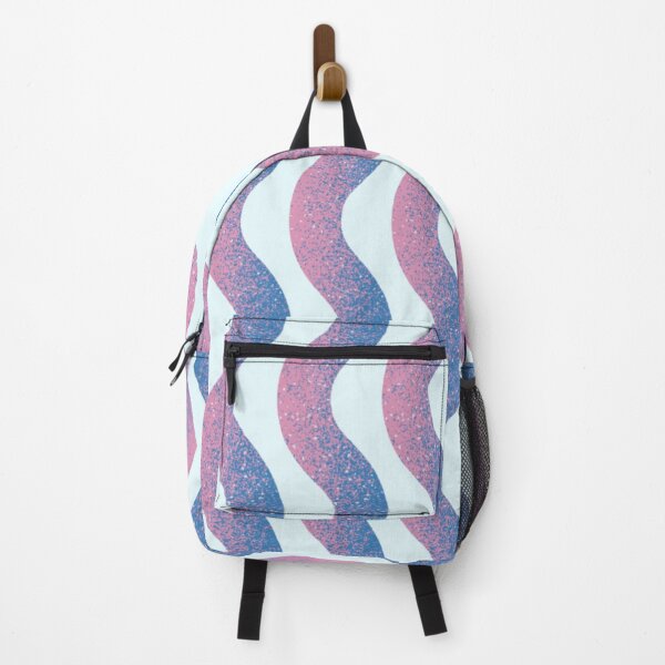Item preview, Organic Gradient Riso Pink with blue Squiggly Line designed and sold by thoratsdesign.