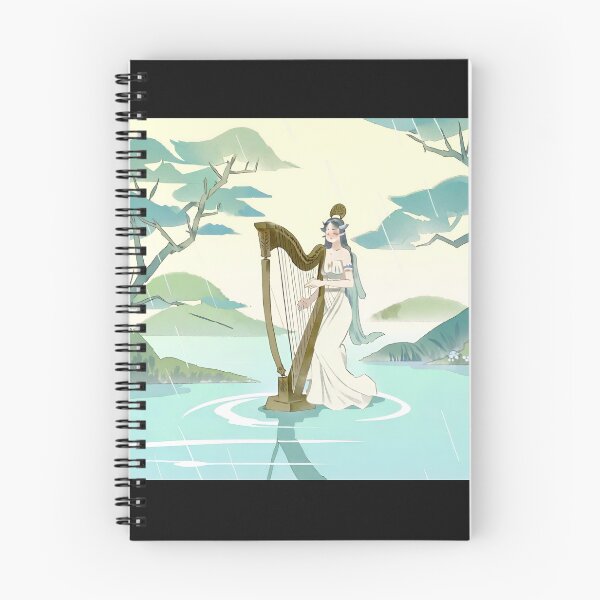 Item preview, Goddess playing harp on water designed and sold by LTI-Stickers.