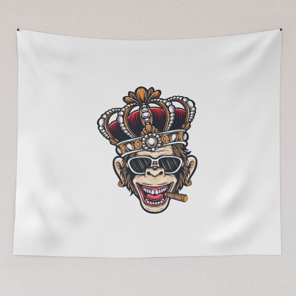 Item preview, Ape cartoon with crown and sunglasses designed and sold by sasa-creations.