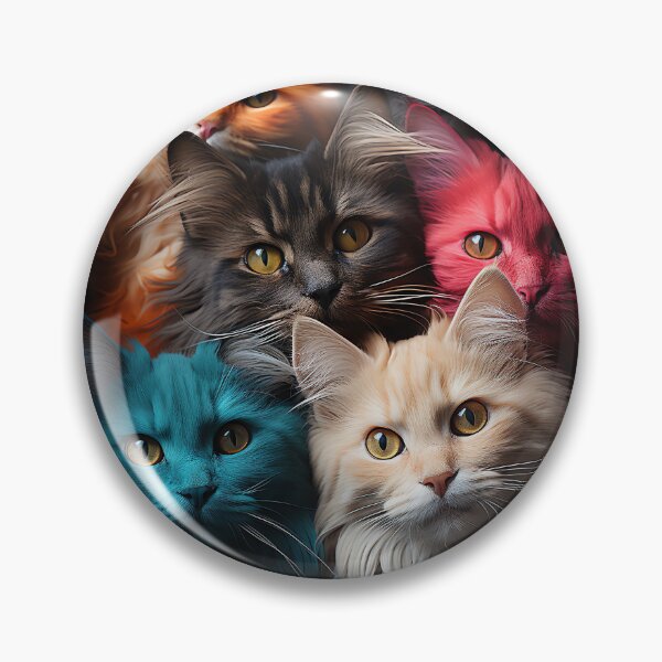 Item preview, Cute Kawaii Adorable Cats - Surreal Vivid Colored Sweet Cats 07 designed and sold by MadeByRobots.