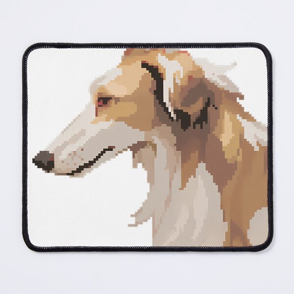 Item preview, Cute Borzoi portrait- Pixel art designed and sold by octoboobs.