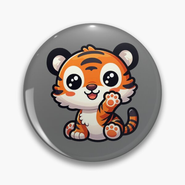 Item preview, tiger cute 3d , cute cartoon tiger, tiger sticker, tiger baby, anime stickers designed and sold by Netroder.