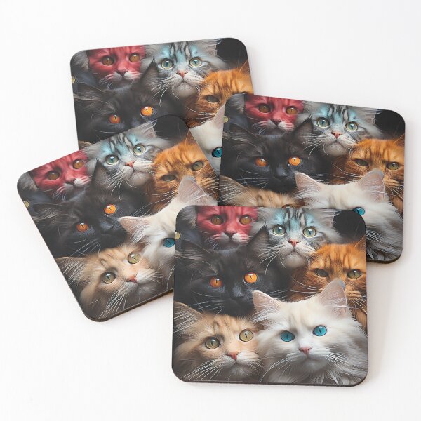 Item preview, Cute Kawaii Adorable Cats - Surreal Vivid Colored Sweet Cats 09 designed and sold by MadeByRobots.