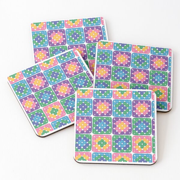 Item preview, Pastel Crochet Granny Square Yarn Pattern designed and sold by woahtherepickle.