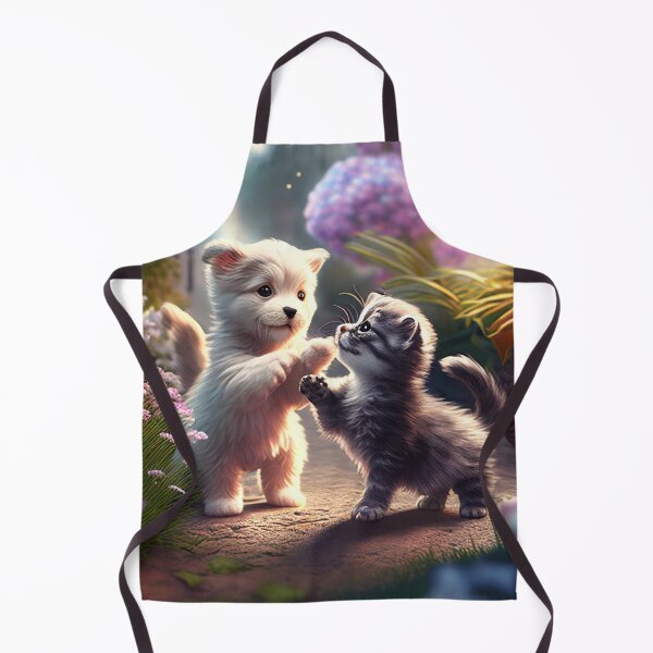 Item preview, Heartwarming Cute Animals Playful Puppy Furry Kitten Unique Pet Art A929 designed and sold by MPCFICTION.