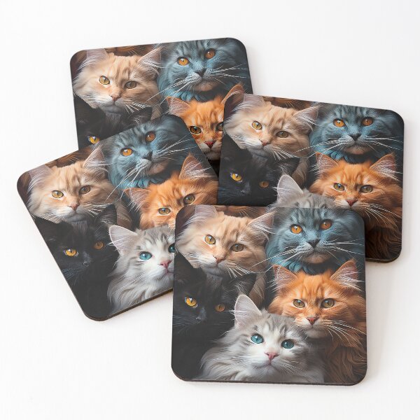 Item preview, Cute Kawaii Adorable Cats - Surreal Vivid Colored Sweet Cats 10 designed and sold by MadeByRobots.
