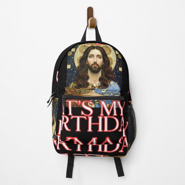 Item preview, Xmas its my birthday say Jesus in Gustav Klimt style Christmas funny gifts designed and sold by thankful-loco.