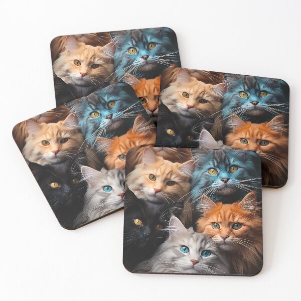 Item preview, Cute Kawaii Adorable Cats - Surreal Vivid Colored Sweet Cats 11 designed and sold by MadeByRobots.