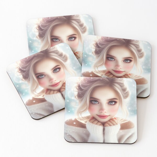 Item preview, Winter portrait of beautiful young woman with snowflakes on her face designed and sold by DenisAgati.