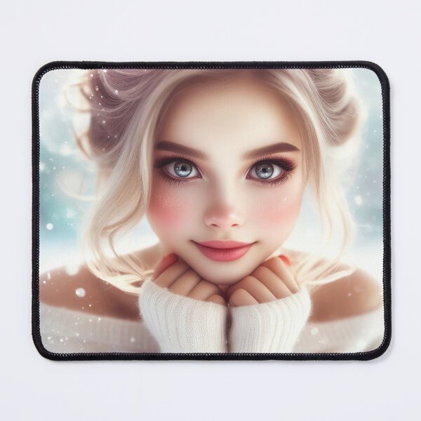 Item preview, Winter portrait of beautiful young woman with snowflakes on her face designed and sold by DenisAgati.
