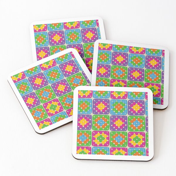 Item preview, Bright Crochet Granny Square Yarn Pattern designed and sold by woahtherepickle.