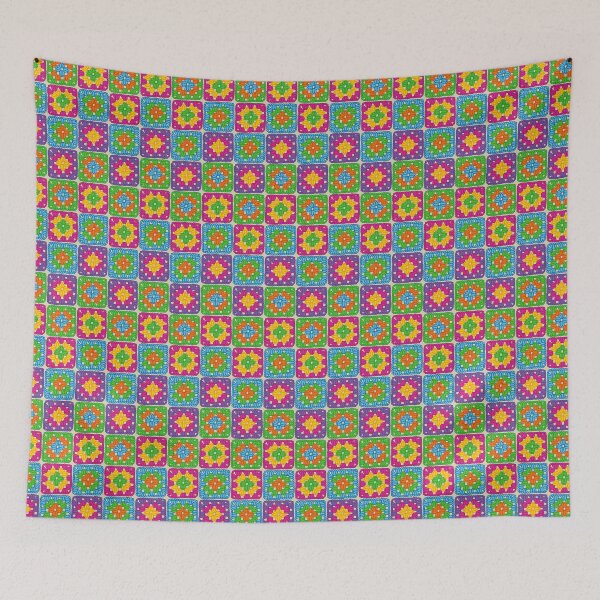 Item preview, Bright Crochet Granny Square Yarn Pattern designed and sold by woahtherepickle.