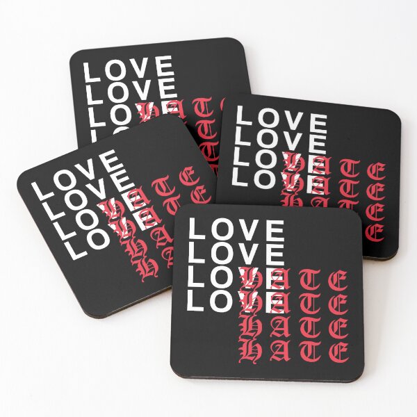 Item preview, Love and Hate Words Typography designed and sold by FriskySloths.