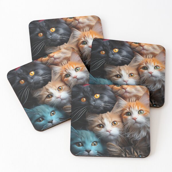 Item preview, Cute Kawaii Adorable Cats - Surreal Vivid Colored Sweet Cats 12 designed and sold by MadeByRobots.
