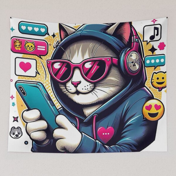 Item preview, The Funny Saga of the Texting Cat designed and sold by autrouvetout.