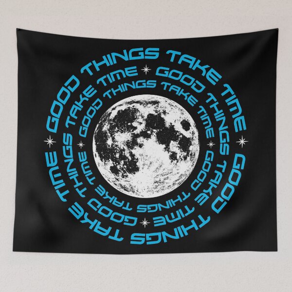 Item preview, Good Things Take Time Typography. Moon Graphic Design. designed and sold by FriskySloths.