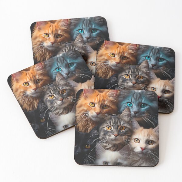 Item preview, Cute Kawaii Adorable Cats - Surreal Vivid Colored Sweet Cats 13 designed and sold by MadeByRobots.