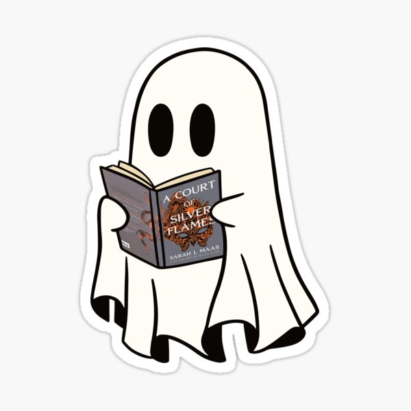 Item preview, Cute Ghost Reading acosf Book Spooky Book Club Kindle Lovers Gift Ideas designed and sold by StickyBook.