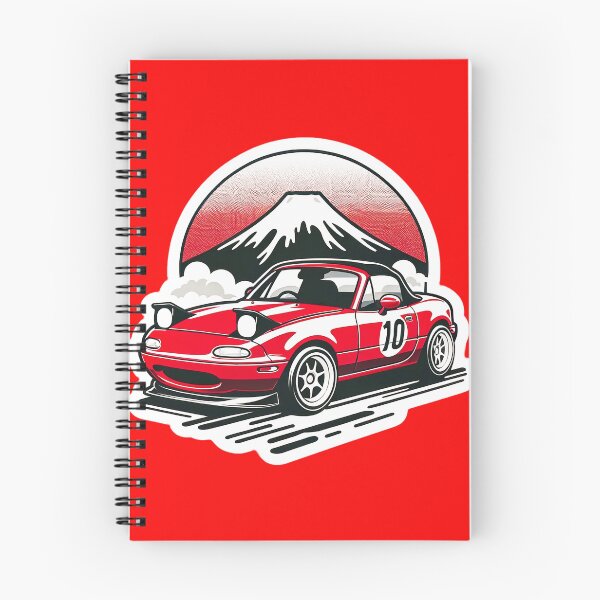 Item preview, Very red Miata NA 10 in front of a mountain  designed and sold by mugooooo.