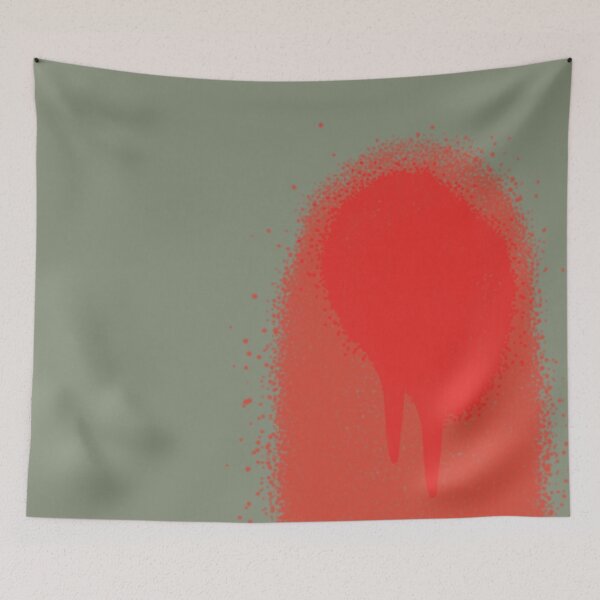 Item preview, "Untitled" Orange Spray Paint Texture Green Background designed and sold by pngrktes-art.