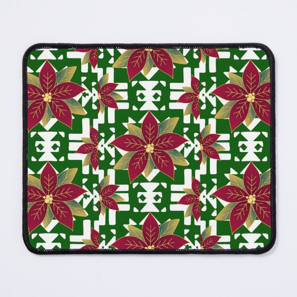 Item preview, Red / Green / White Poinsettia Native Blanket Print designed and sold by JMWCD.
