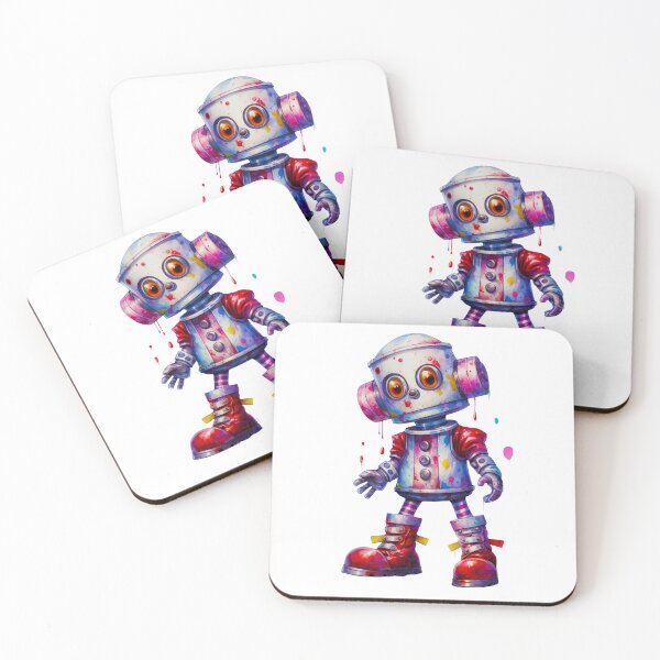Item preview, Colorful Retro Robot  designed and sold by ZenEvoke.
