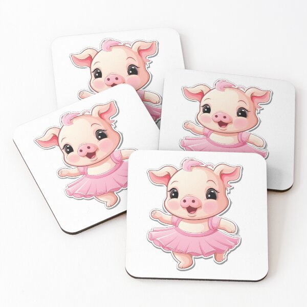 Item preview, A Happy Pig in pink designed and sold by DigitalArtByCJ.