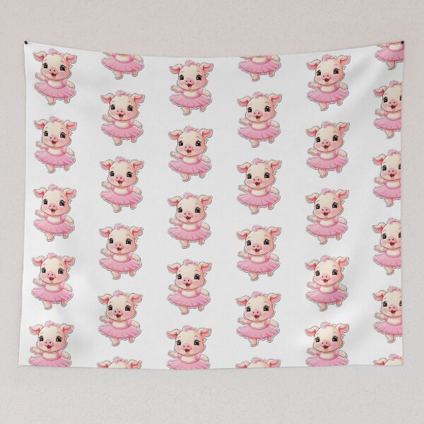 Item preview, A Happy Pig in pink designed and sold by DigitalArtByCJ.