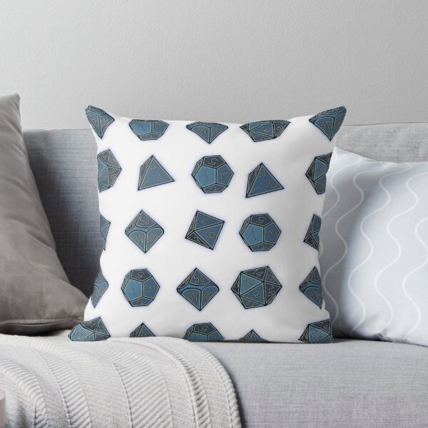 Cushioned Off-White Couch with Blue and White Throw Pillows - Soul