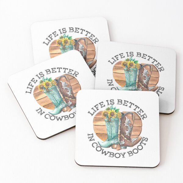 Item preview, Life is Better in Cowboy Boots Western Boots and Sunflowers  designed and sold by adriana-holmes.