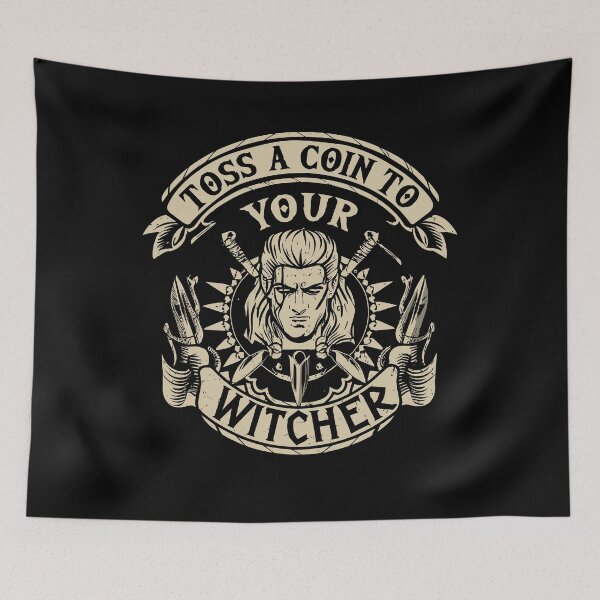 Item preview, Toss A Coin To Your Witcher Geralt of Rivia designed and sold by silverhexagon.