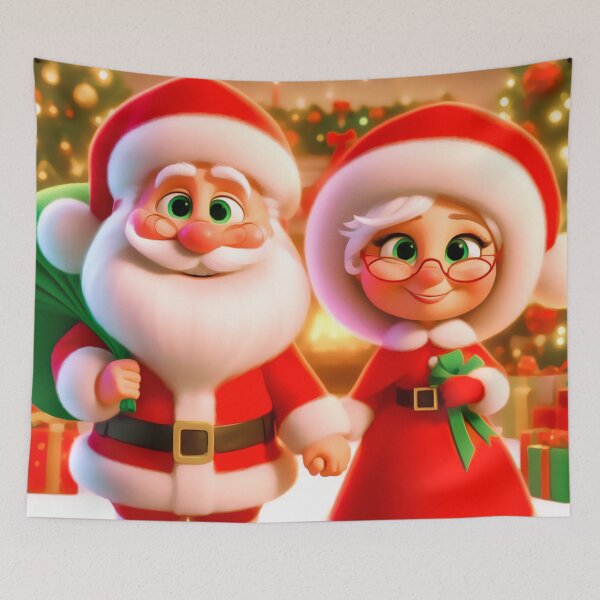 Item preview, santa and mrs claus designed and sold by merchbysadie.