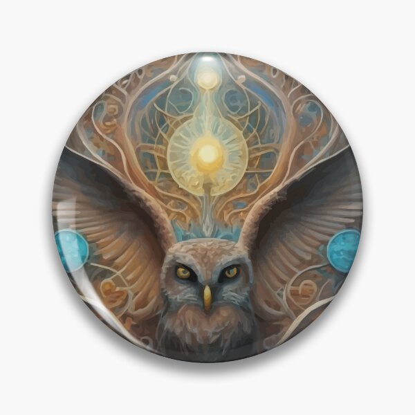 Item preview, T-shirt with abstract owl pattern designed and sold by Gadget80.