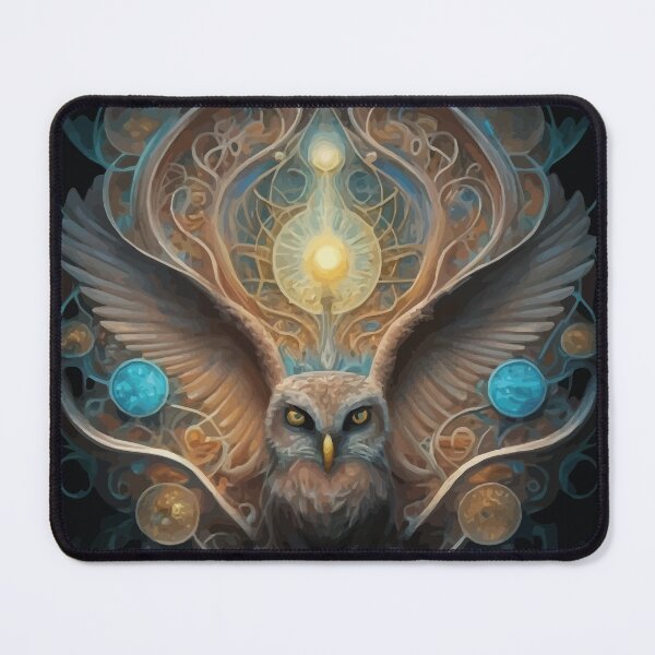 Item preview, T-shirt with abstract owl pattern designed and sold by Gadget80.