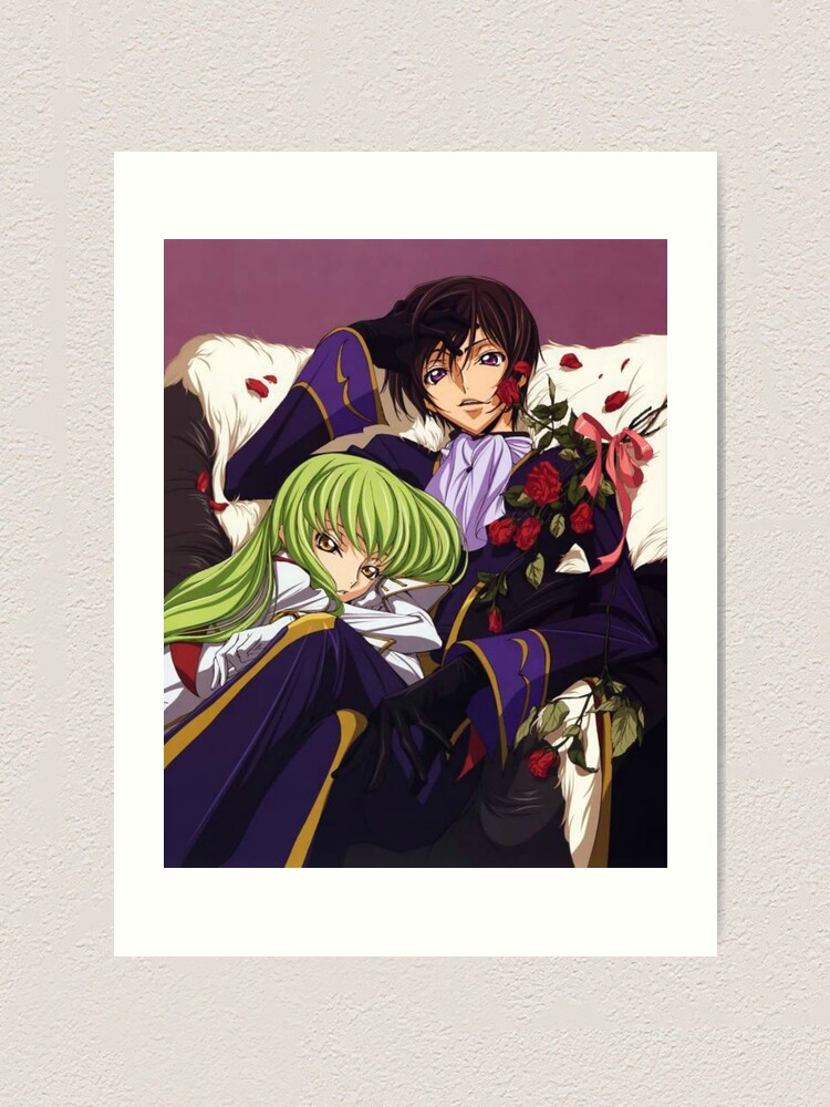 Code Geass Lelouch C C Art Print By Therektone Redbubble