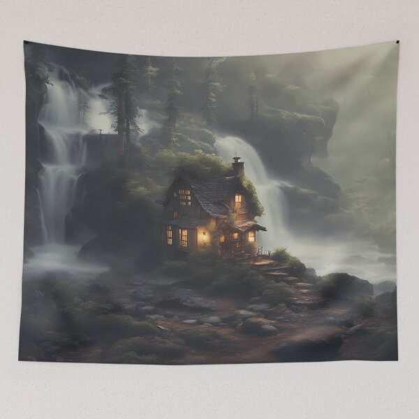 Item preview, Cottage by the Falls designed and sold by rebecca-rabbbit.